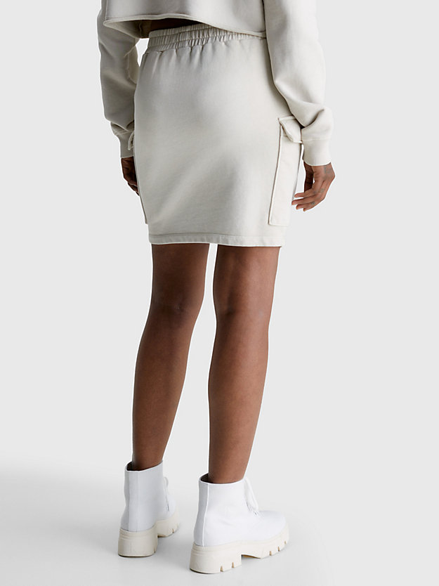 CLASSIC BEIGE Cotton Terry Mini Skirt for women CALVIN KLEIN JEANS