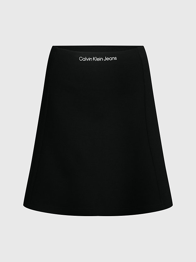 ck black milano jersey a-line mini skirt for women calvin klein jeans