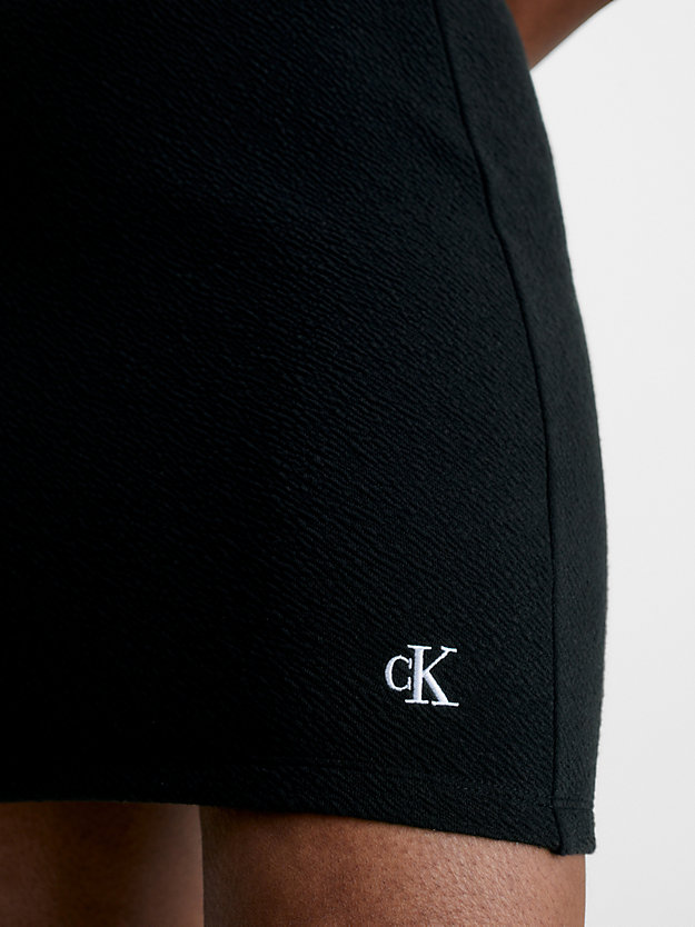 CK BLACK Spódnica mini z marszczonego, rozciągliwego materiału dla Kobiety CALVIN KLEIN JEANS