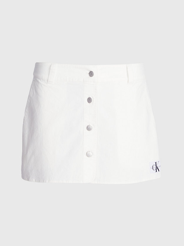 ANCIENT WHITE Micro-jupe en toile de coton for femmes CALVIN KLEIN JEANS