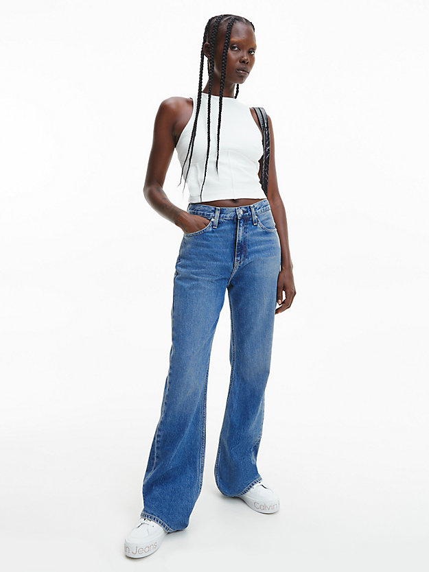 jeans bootcut originali denim dark da donna calvin klein jeans