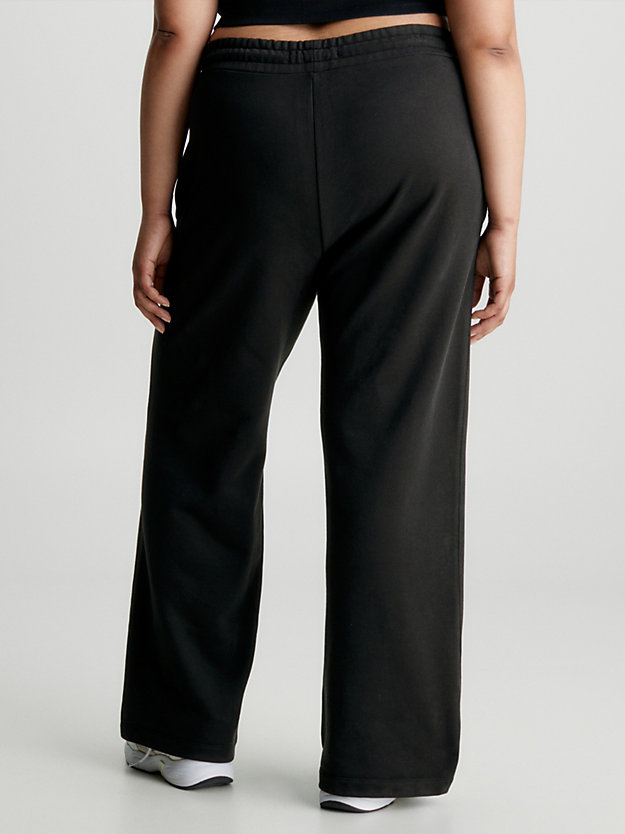 pantalon de jogging straight grande taille ck black pour femmes calvin klein jeans