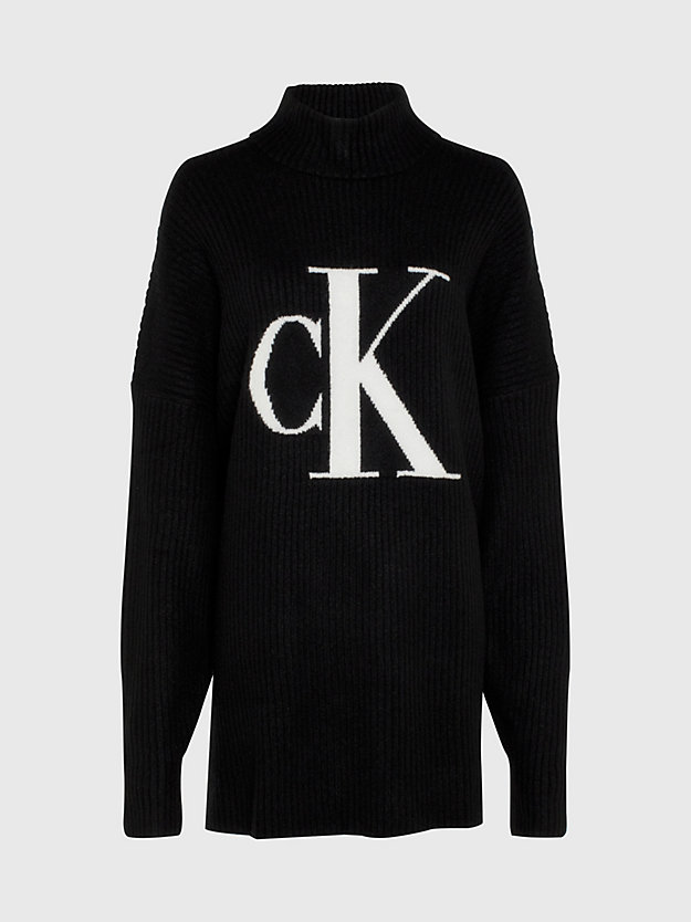 CK BLACK Pull grande taille avec monogramme for femmes CALVIN KLEIN JEANS