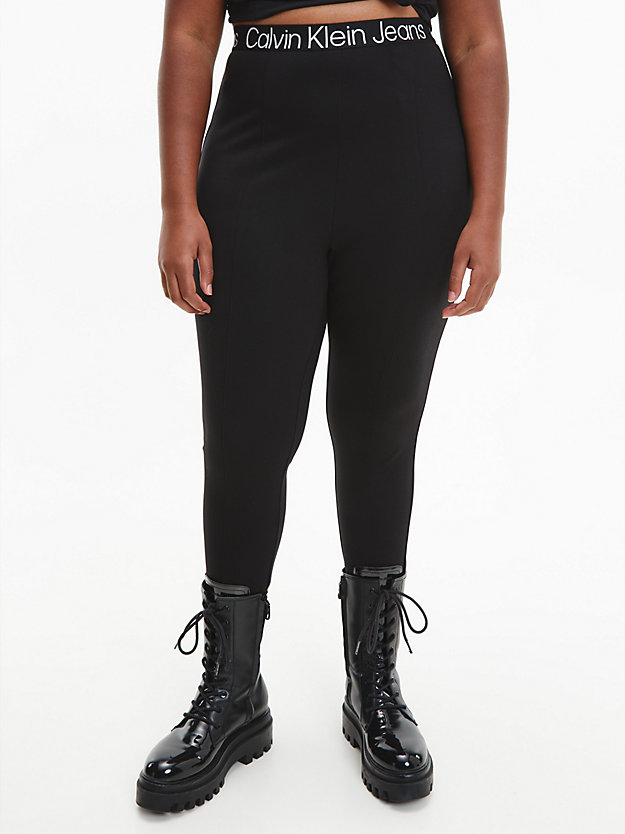 CK BLACK Plus Size Milano Jersey Leggings for women CALVIN KLEIN JEANS