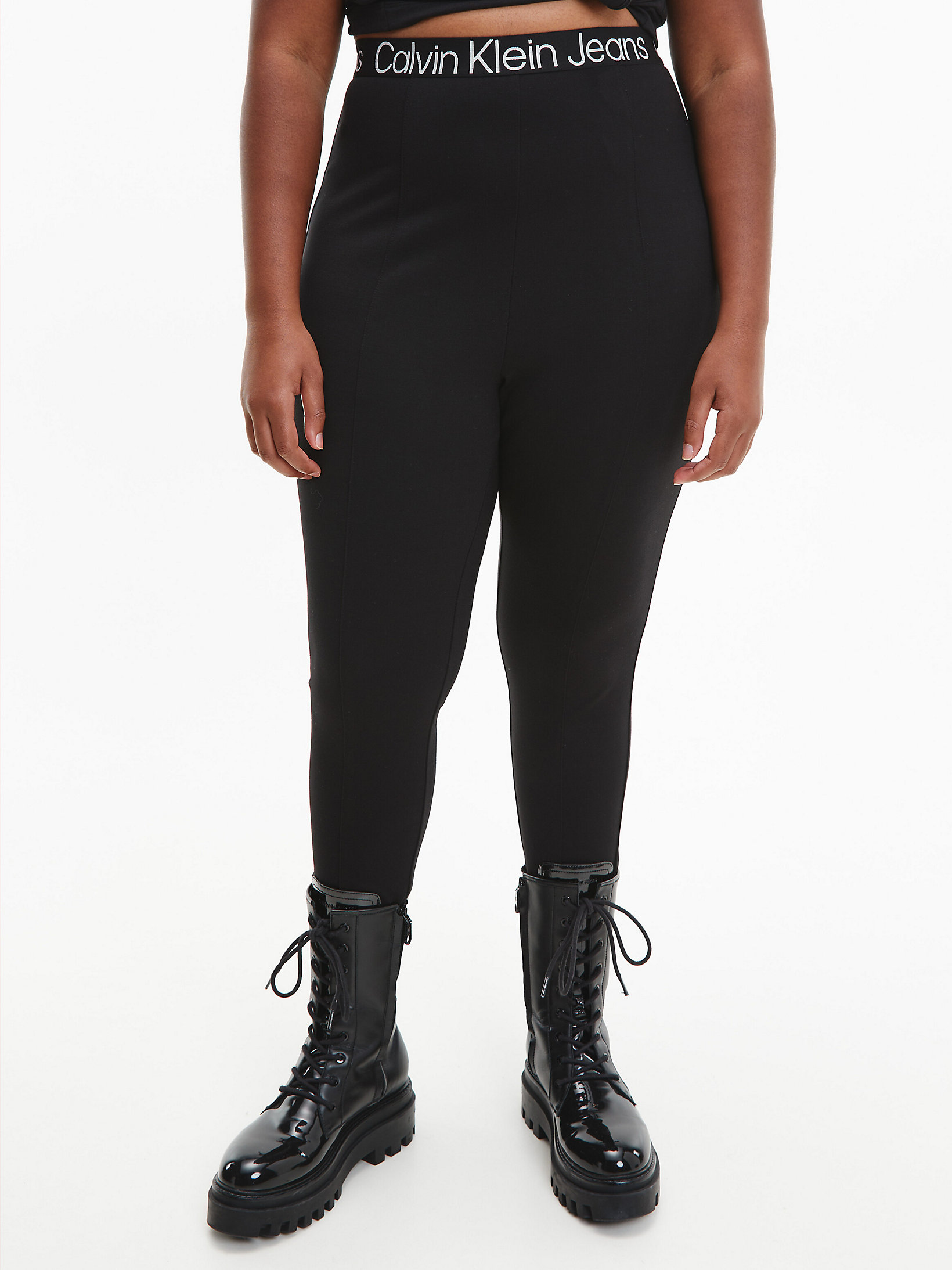 CK Black Plus Size Milano Jersey Leggings undefined women Calvin Klein