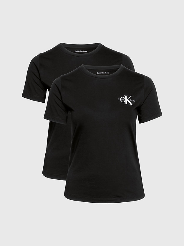 CK BLACK / CK BLACK 2 Pack Plus Size Monogram T-shirts for women CALVIN KLEIN JEANS