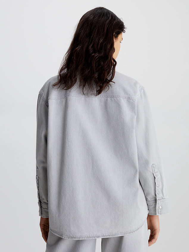 grey denim shirt jacket for women calvin klein jeans