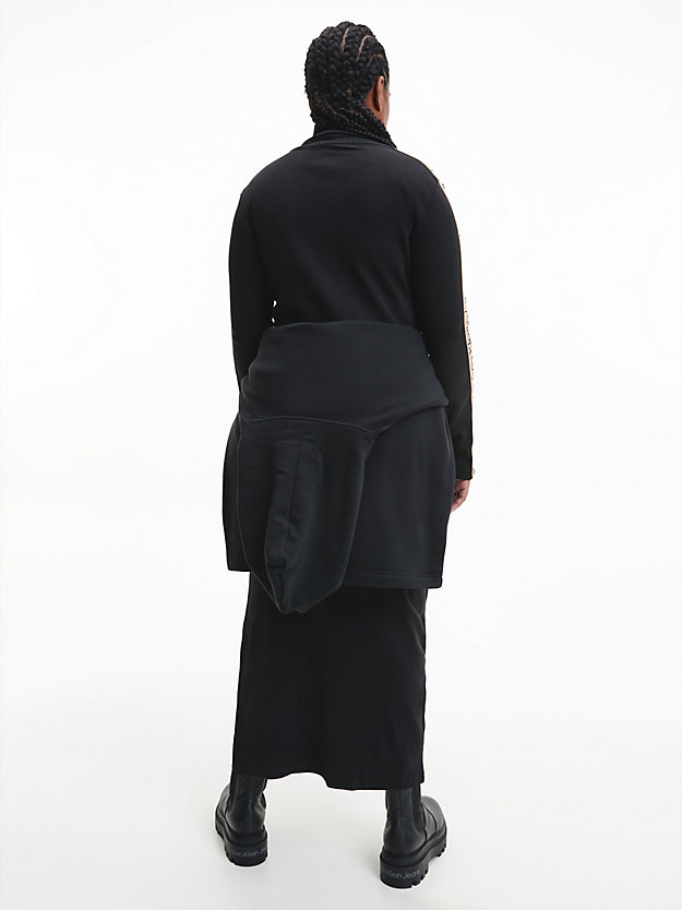 CK BLACK Plus Size Rib-Knit Maxi Dress for women CALVIN KLEIN JEANS