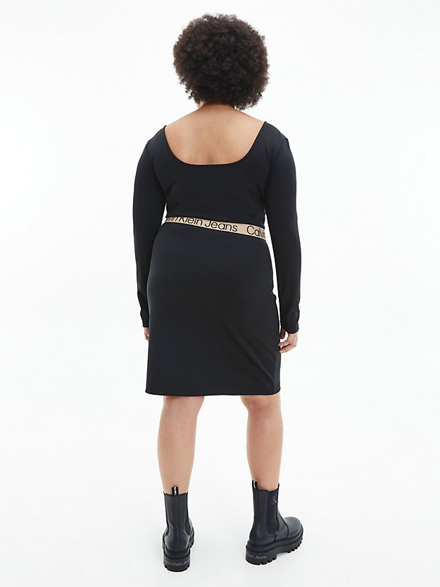 CK BLACK Plus Size Milano Jersey Mini Dress for women CALVIN KLEIN JEANS