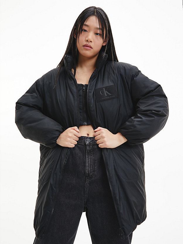 CK BLACK Oversized Packable Puffer Coat for women CALVIN KLEIN JEANS