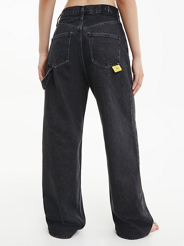 CK BLACK High Rise Relaxed Utility Jeans for women CALVIN KLEIN JEANS