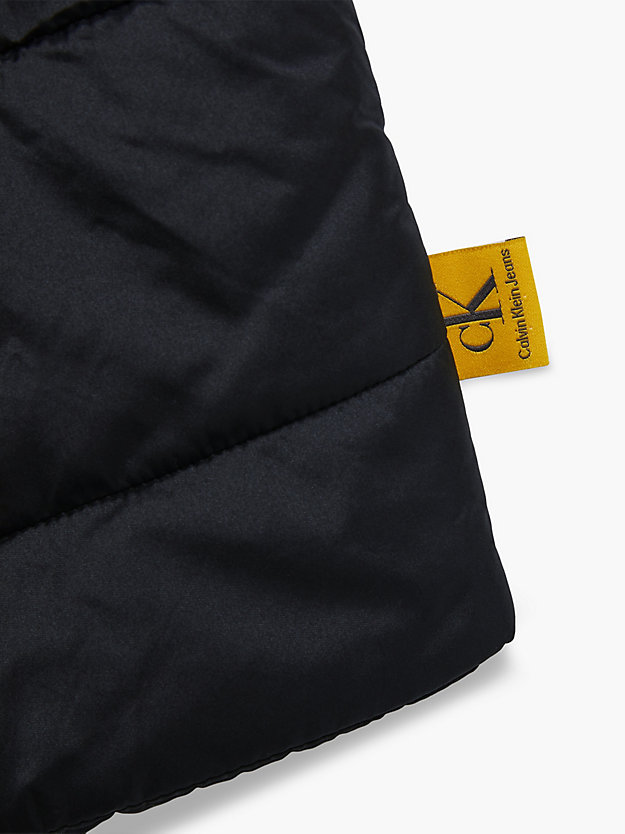 ck black cropped puffer tank top for women calvin klein jeans