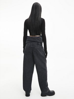 CK BLACK Slim Long Sleeve Glove T-shirt for women CALVIN KLEIN JEANS