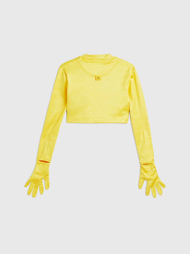 pollen slim long sleeve glove t-shirt for women calvin klein jeans