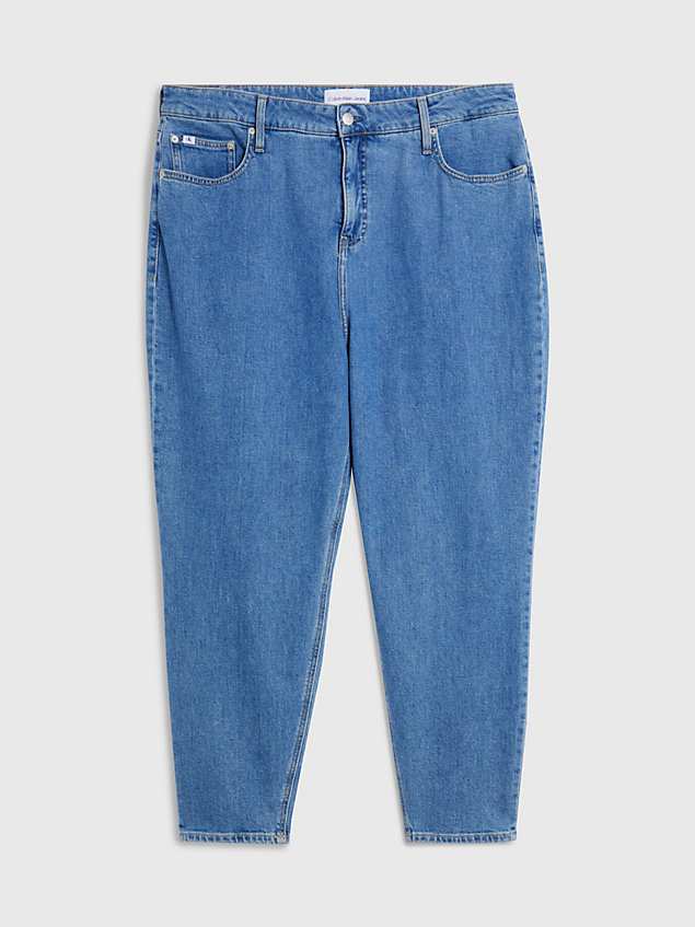 blue jeansy mom do kostek plus size dla kobiety - calvin klein jeans