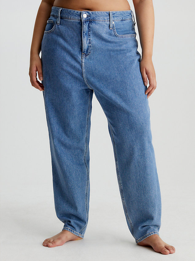 blue plus size mom ankle jeans for women calvin klein jeans