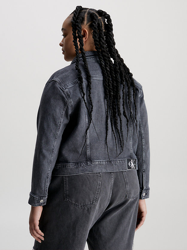 DENIM BLACK Plus Size Denim Jacket for women CALVIN KLEIN JEANS