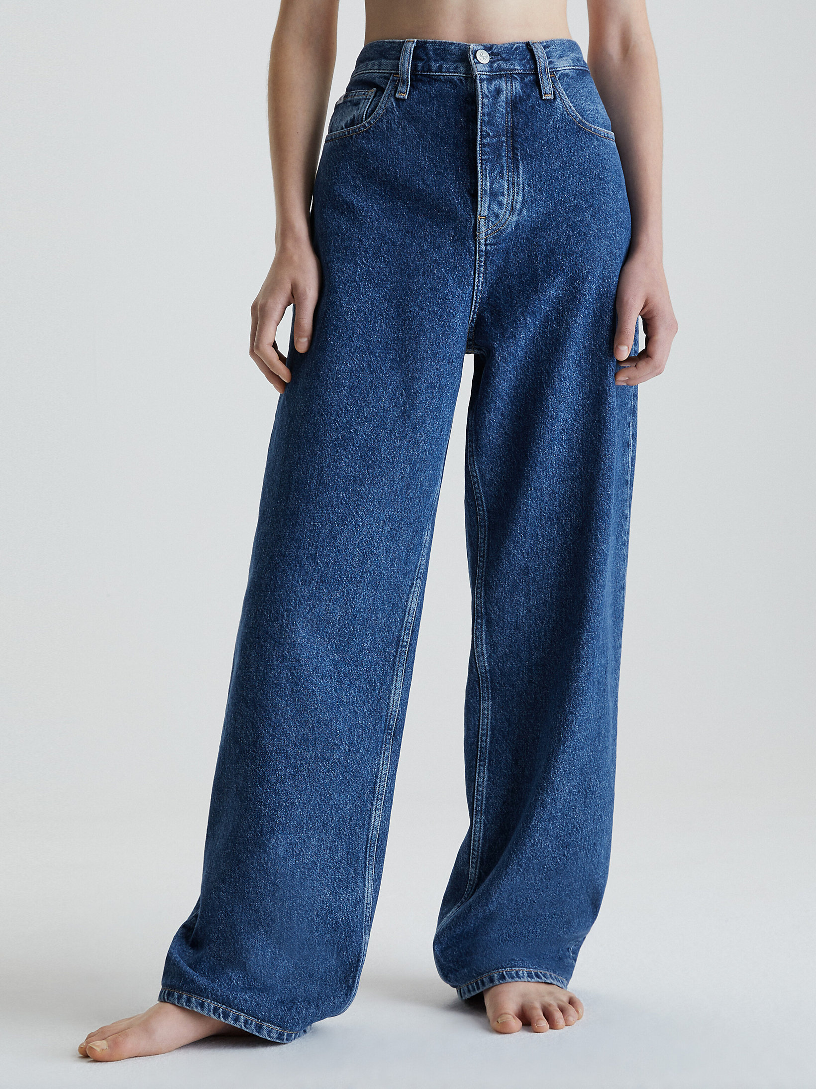 Relaxed Jeans De Tiro Alto > Denim Medium > undefined mujer > Calvin Klein