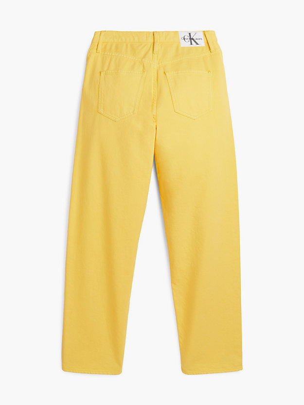 90's straight jeans primrose yellow de mujer calvin klein jeans