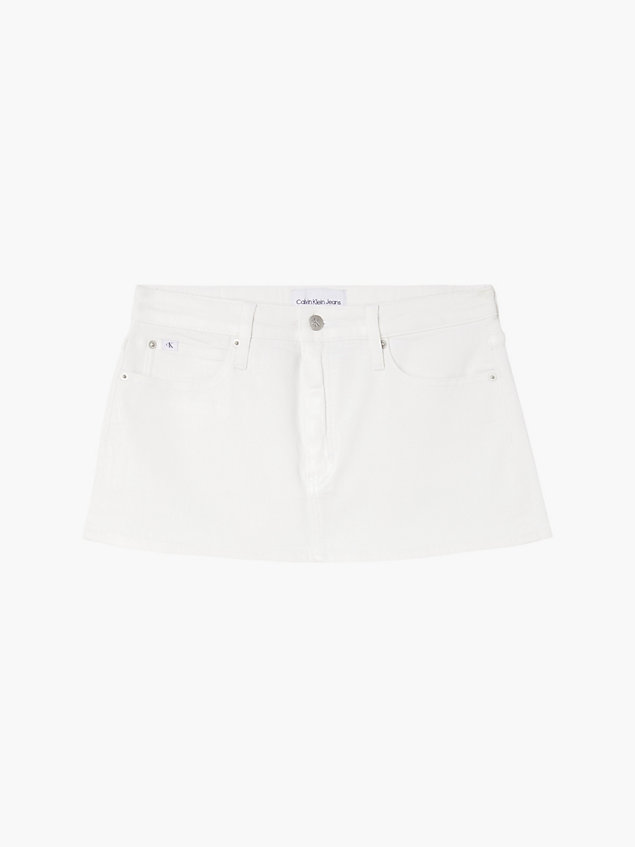 white mikro-minirock aus denim für damen - calvin klein jeans
