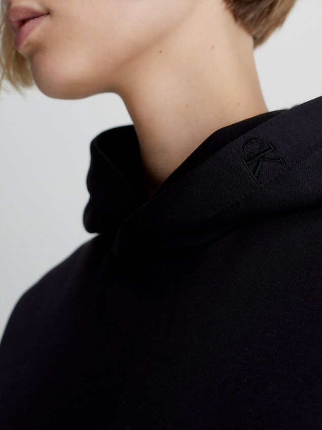 black lässiger logo-hoodie für damen - calvin klein jeans
