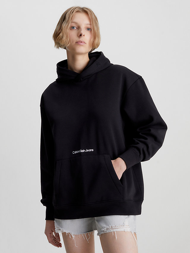 CK Black Oversized Logo Hoodie undefined women Calvin Klein