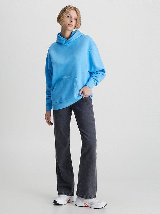 sweat à capuche relaxed avec logo blue crush pour femmes calvin klein jeans