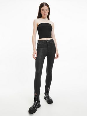 CK BLACK Trägerloses Bustier-Top für Damen CALVIN KLEIN JEANS