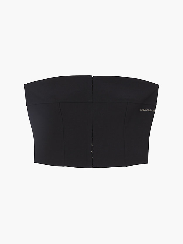 ck black strapless bustier top for women calvin klein jeans