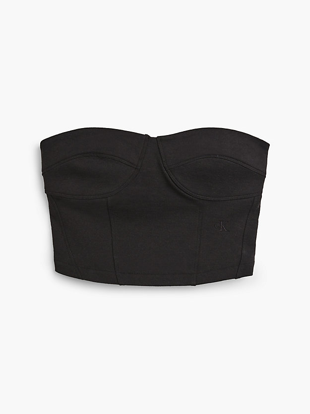 CK BLACK Recycled Cotton Bustier Top for women CALVIN KLEIN JEANS
