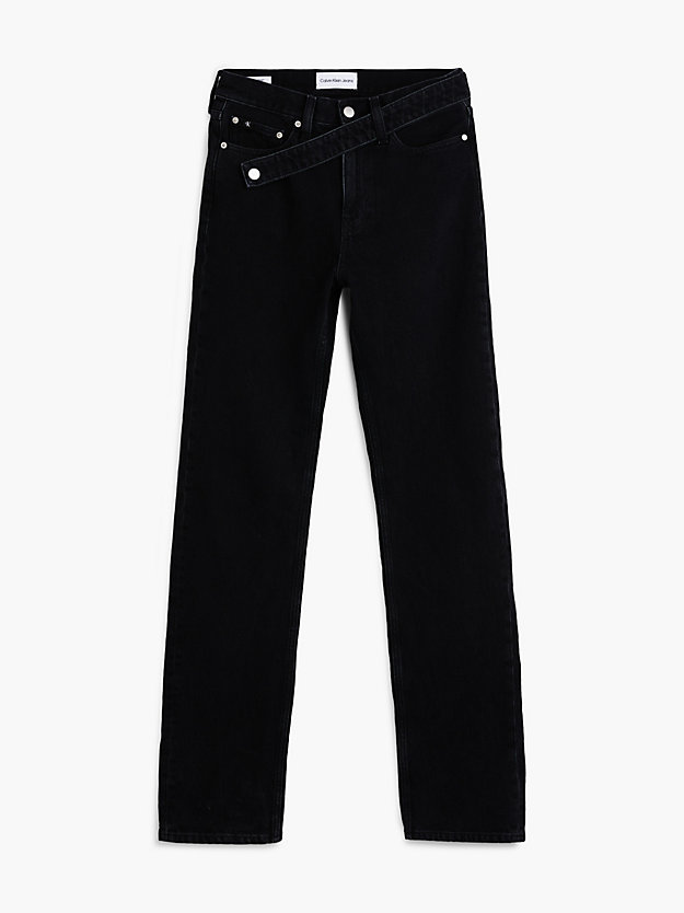 DENIM BLACK High Rise Straight Jeans für Damen CALVIN KLEIN JEANS