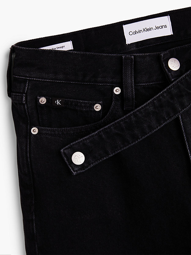 DENIM BLACK High Rise Straight Jeans für Damen CALVIN KLEIN JEANS