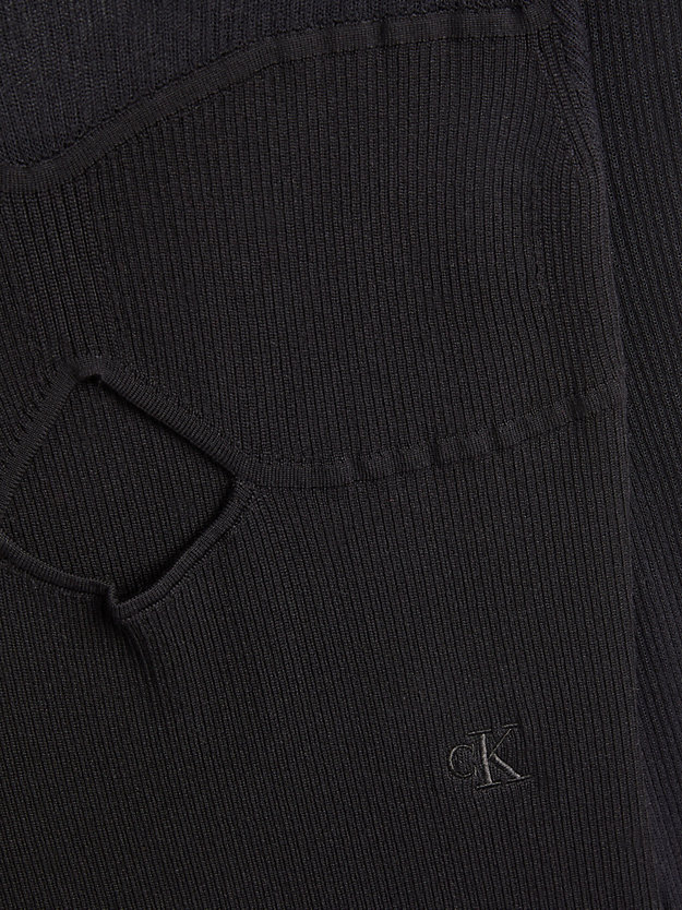 CK BLACK Long Sleeve Knit Midi Dress for women CALVIN KLEIN JEANS