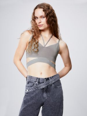 Rib-Knit Bralette Top for Women