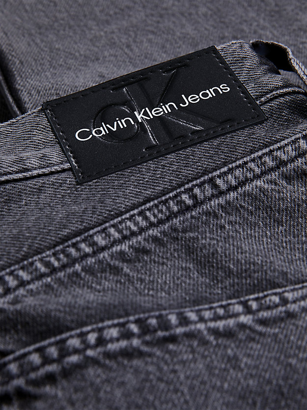 high rise straight jeans denim grey da donna calvin klein jeans