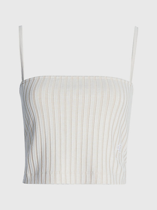 classic beige ribbed jersey cami top for women calvin klein jeans