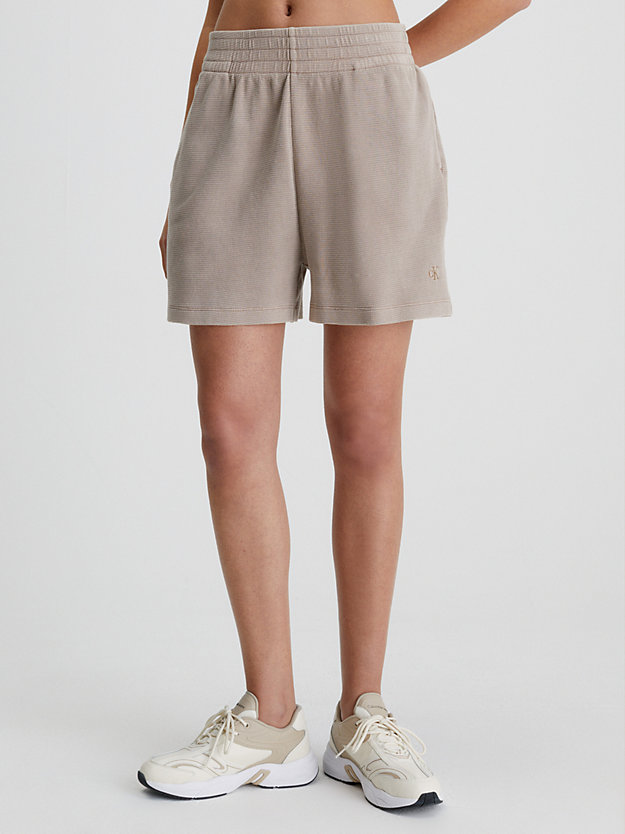 shitake relaxed waffle cotton shorts for women calvin klein jeans