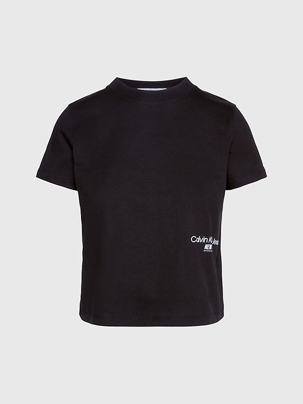 CK BLACK T-shirt corta con logo da donna CALVIN KLEIN JEANS