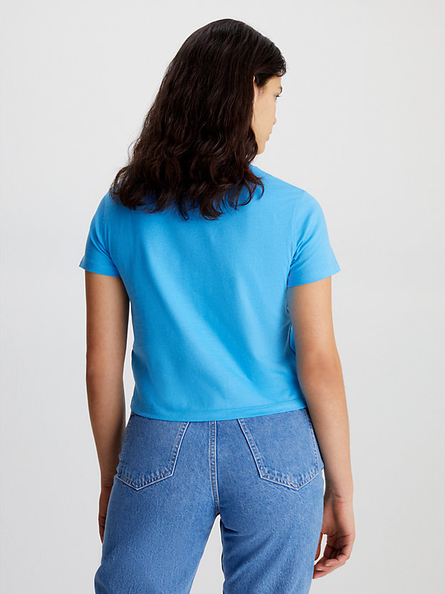 BLUE CRUSH Cropped Logo-T-Shirt für Damen CALVIN KLEIN JEANS