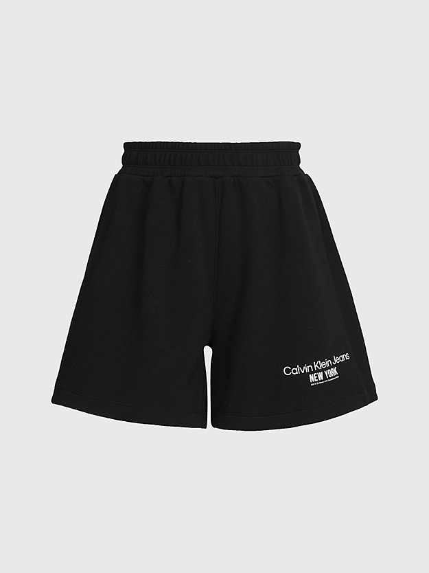 CK BLACK Shorts de chándal de mujer CALVIN KLEIN JEANS