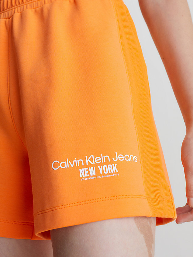 orange jogging-shorts für damen - calvin klein jeans