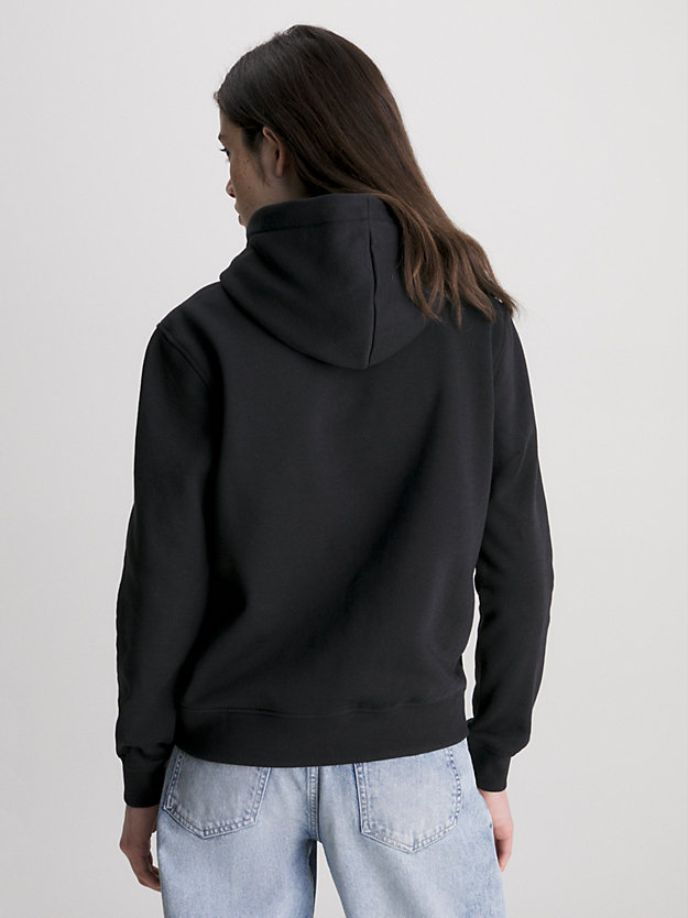 ck black baumwoll-hoodie für damen - calvin klein jeans