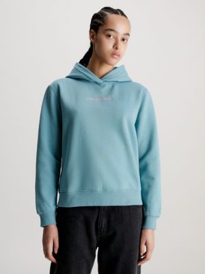 Cotton Blend Fleece Hoodie Calvin Klein®