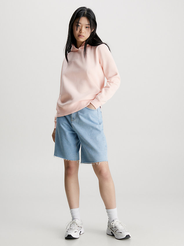 pink cotton hoodie for women calvin klein jeans