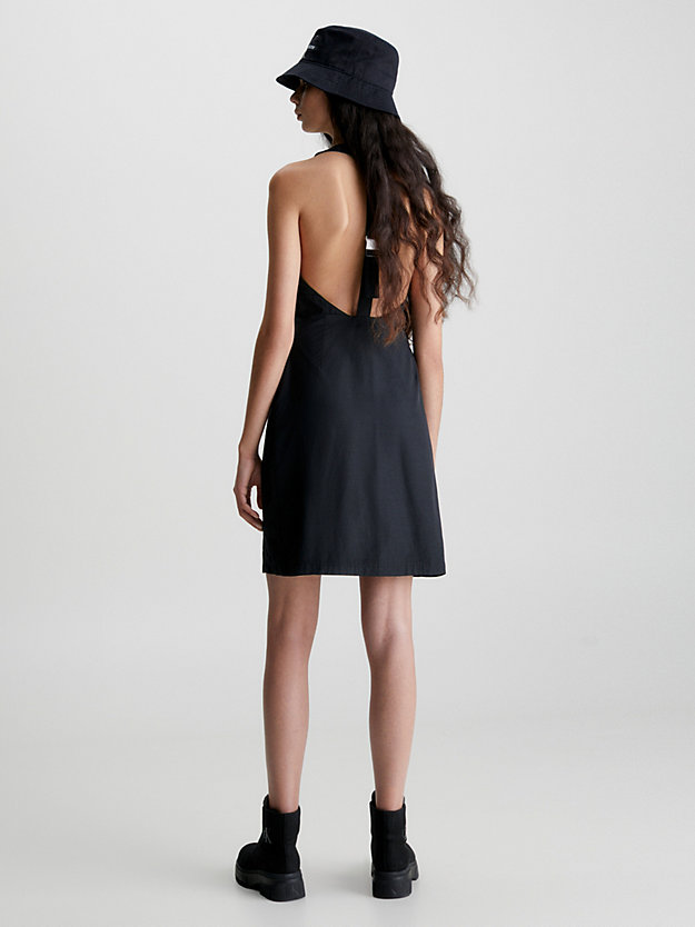 CK BLACK Utility-Kleid mit offenem Rücken für Damen CALVIN KLEIN JEANS
