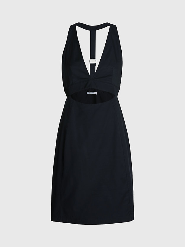 CK BLACK Utility jurk met open achterkant voor dames CALVIN KLEIN JEANS