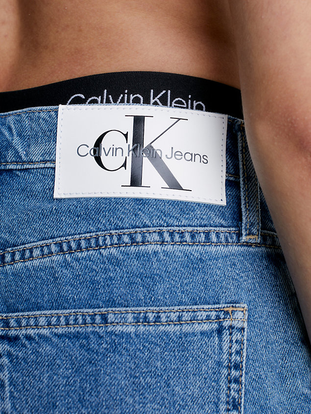 blue denim bermuda mom shorts for women calvin klein jeans