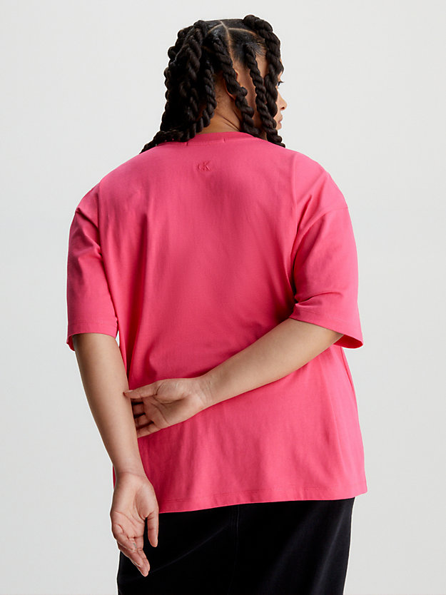 PINK FLASH Boyfriend Logo-T-Shirt in großen Größen für Damen CALVIN KLEIN JEANS
