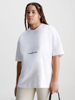 schade Ontslag nemen Monument Grote maat boyfriend T-shirt met logo Calvin Klein® | J20J221197YAF