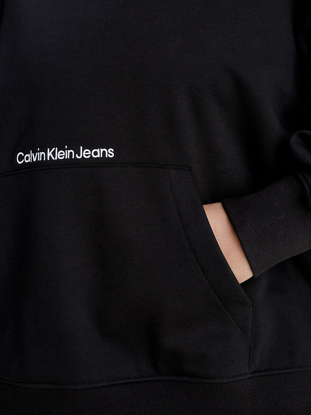 CK BLACK Plus Size Logo Hoodie for women CALVIN KLEIN JEANS